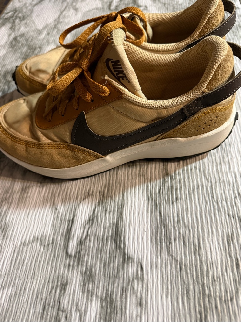 Nike Waffle Debut Shoes Womens Size 8.5 Sesame Desert Sneakers DH9523-200 - Picture 3 of 6